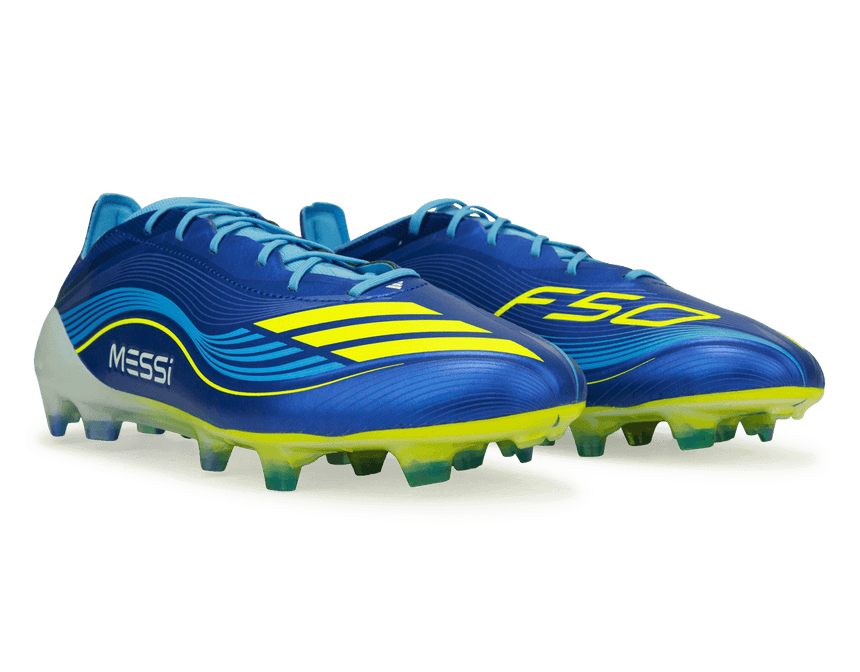 adidas Men's Messi F50 Elite FG Sea Blue/Solar Yellow Together