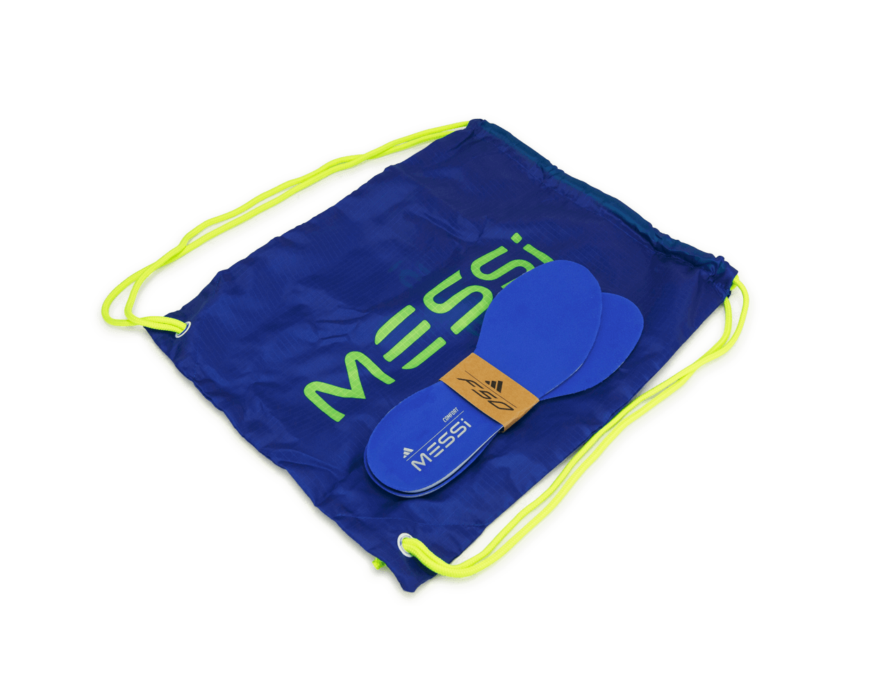 adidas Men's F50 Messi Elite FG Silver/Volt/Blue Shoebag