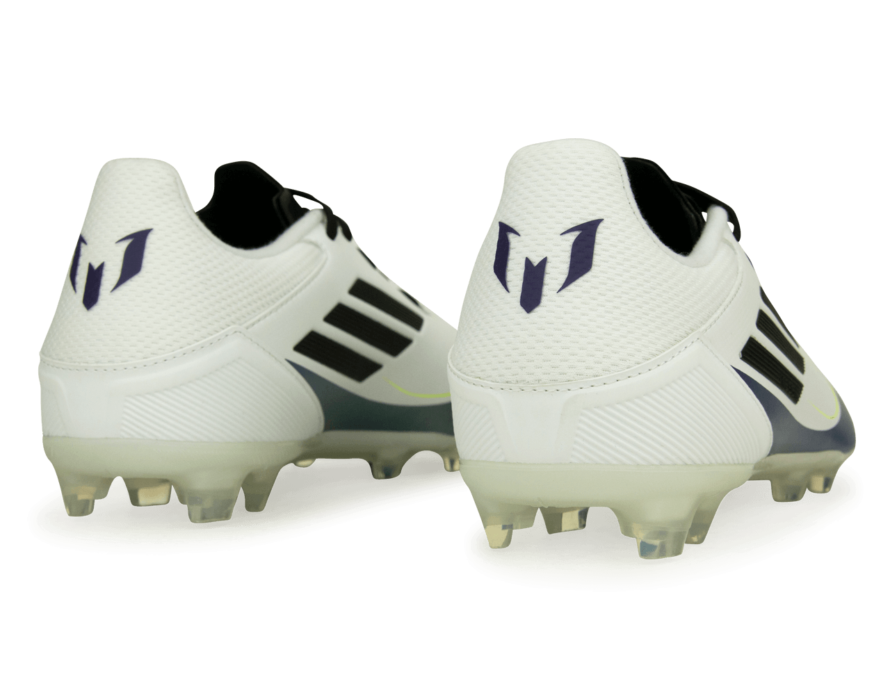 adidas Men's F50 Messi League FG/MG White/Black/Purple Rear