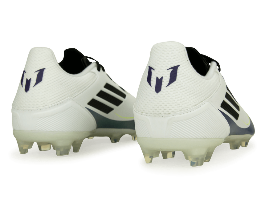 adidas Men's F50 Messi League FG/MG White/Black/Purple Rear
