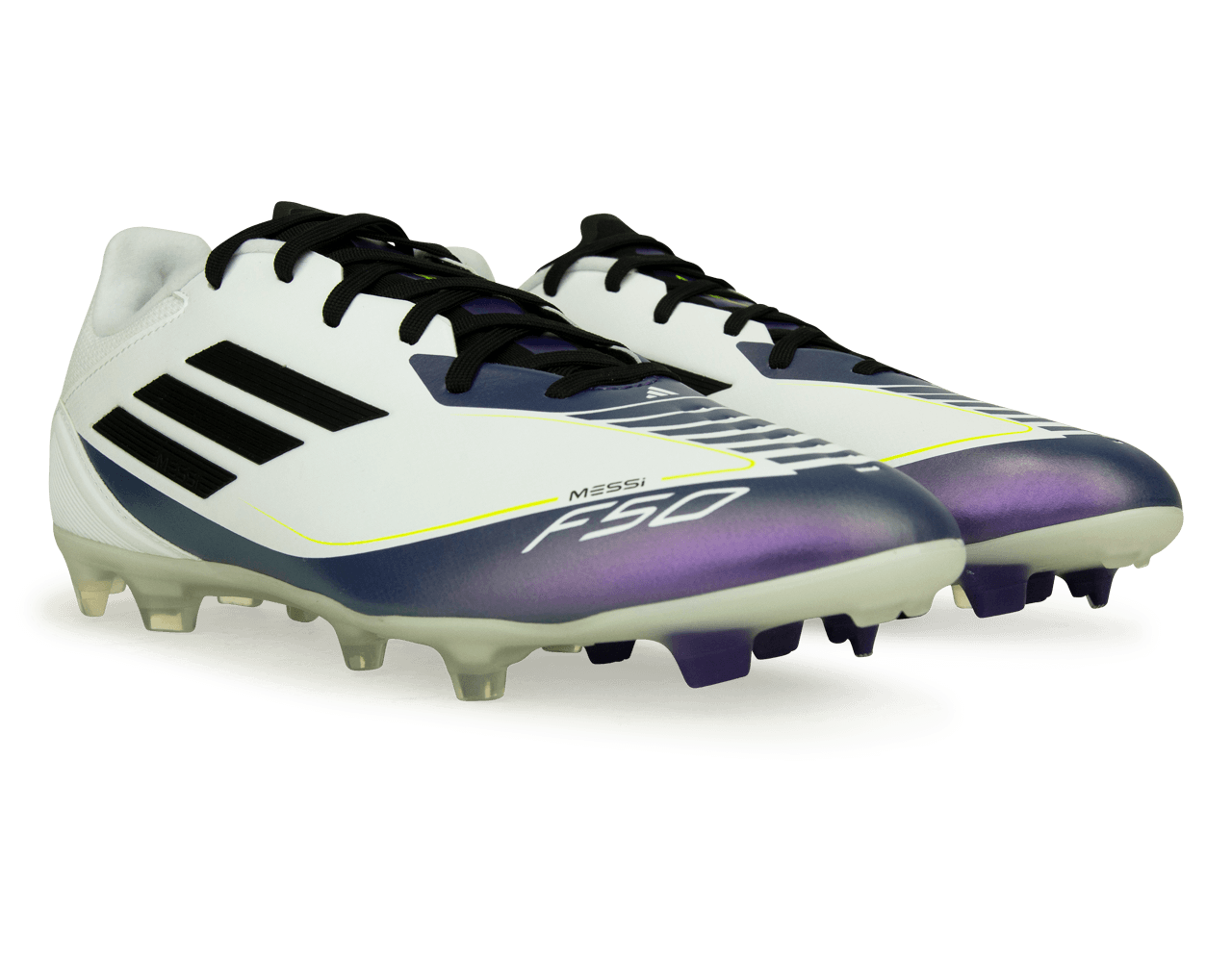 adidas Men's F50 Messi League FG/MG White/Black/Purple Together