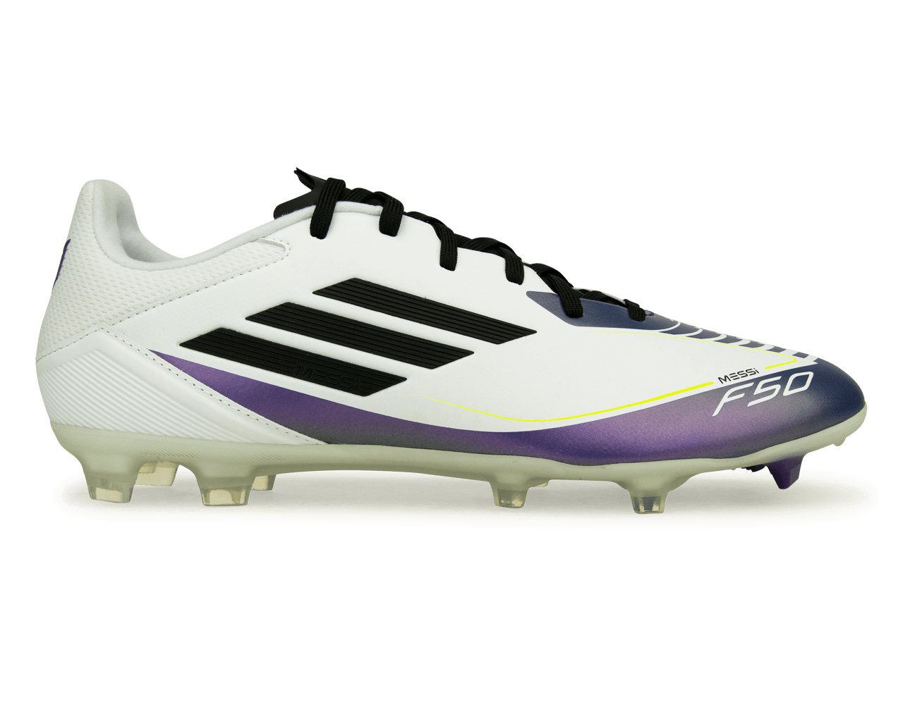 adidas Men's F50 Messi League FG/MG White/Black/Purple