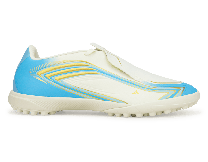 adidas Men's F50 Messi League TF Ivory/Sea Blue/Ice Blue