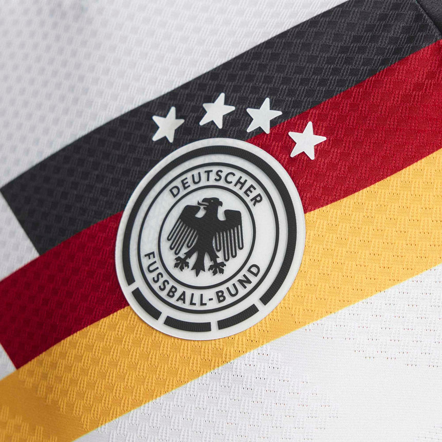 adidas Men's Germany World Cup 2026 Authentic Home Long Sleeve Jersey White Crest Detail