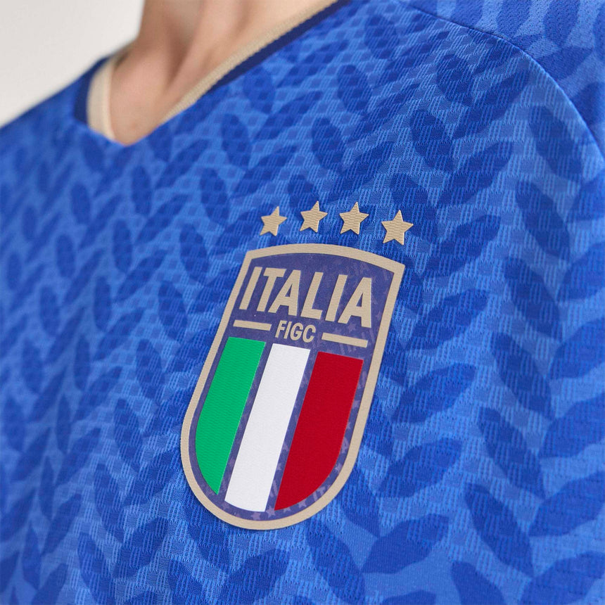 adidas Men's Italy World Cup 2026 Authentic Home Jersey Blue Crest Detail