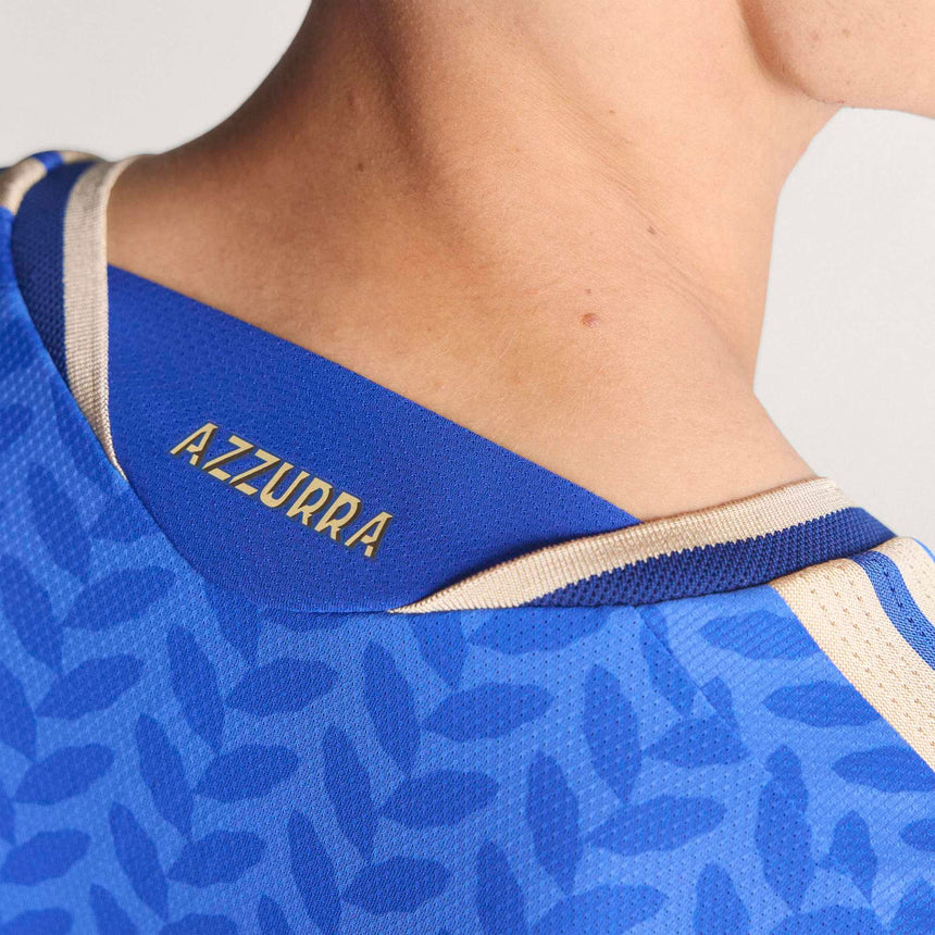 adidas Men's Italy World Cup 2026 Authentic Home Jersey Blue Neck Detail.