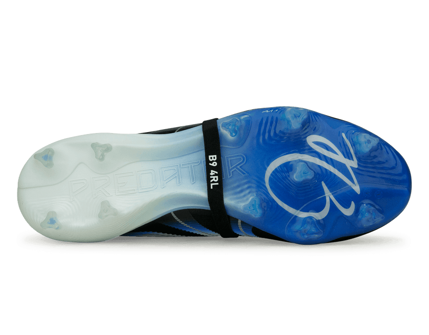 adidas Men's Jude Bellingham Predator Elite Foldover Tongue FG Black/Blue Sole