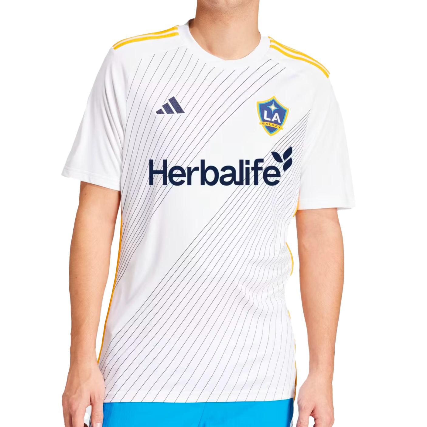 adidas Men's LA Galaxy 2024/25 Home Jersey White/Blue Front