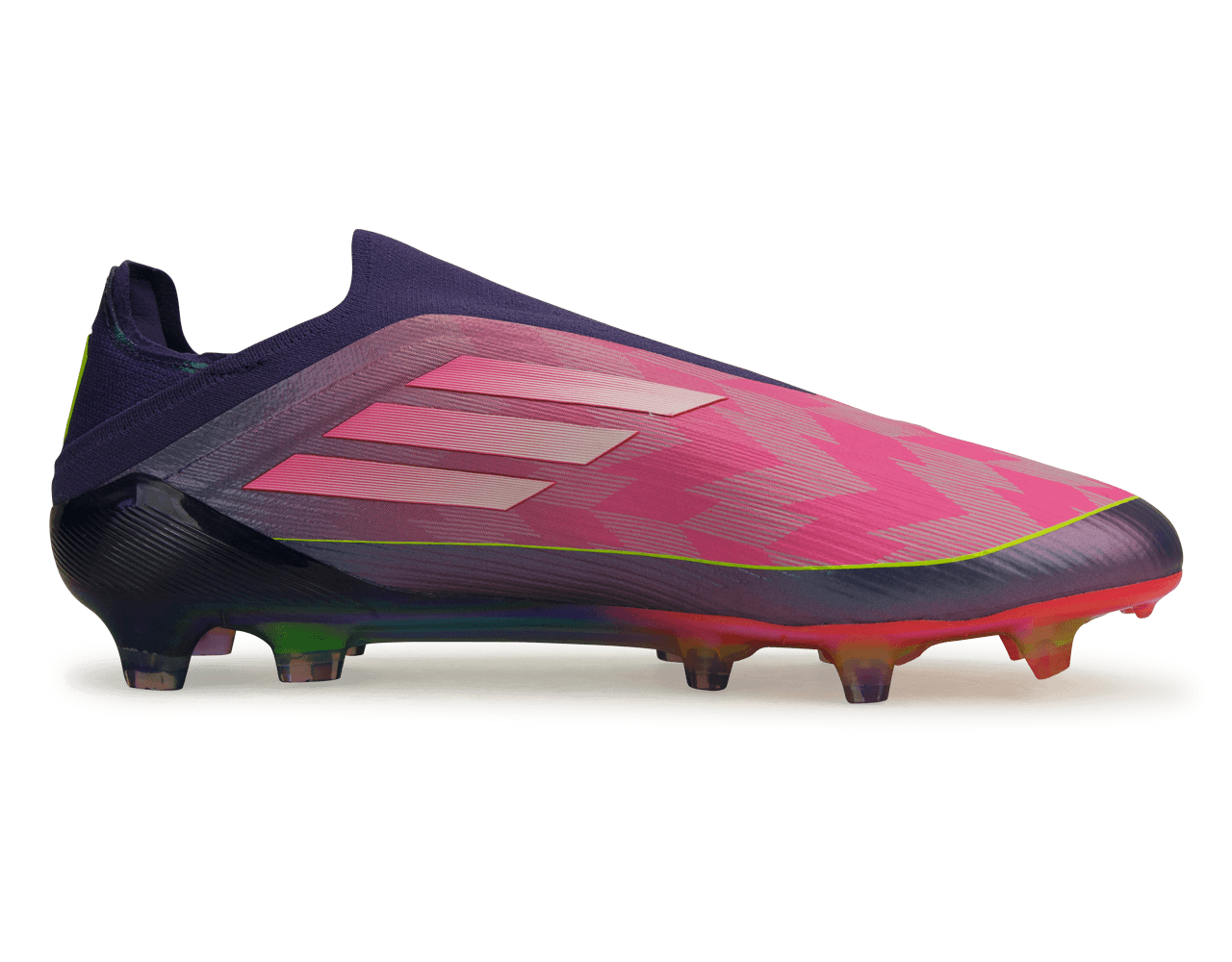 adidas Men's Lamine Yamal F50 Elite Laceless FG Purple/Lemon Side