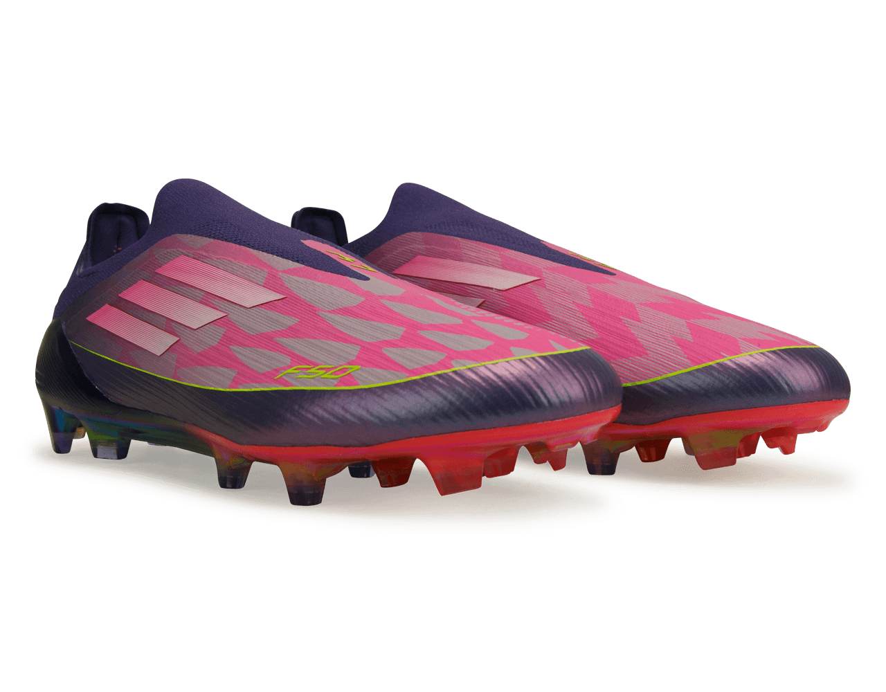 adidas Men's Lamine Yamal F50 Elite Laceless FG Purple/Lemon Together