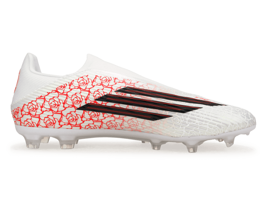 adidas Men's F50 League 'Lamine Yamal' Laceless FG/MG White/Black/Red Side