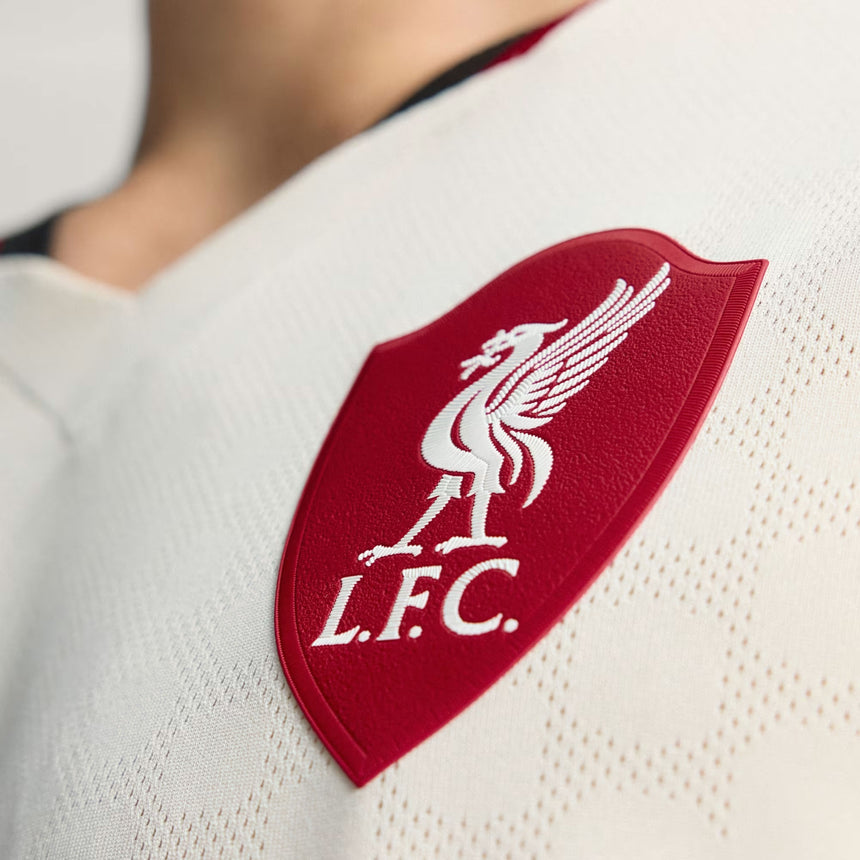 adidas Men's Liverpool 2025/26 Authentic Away Jersey Wonder White Crest