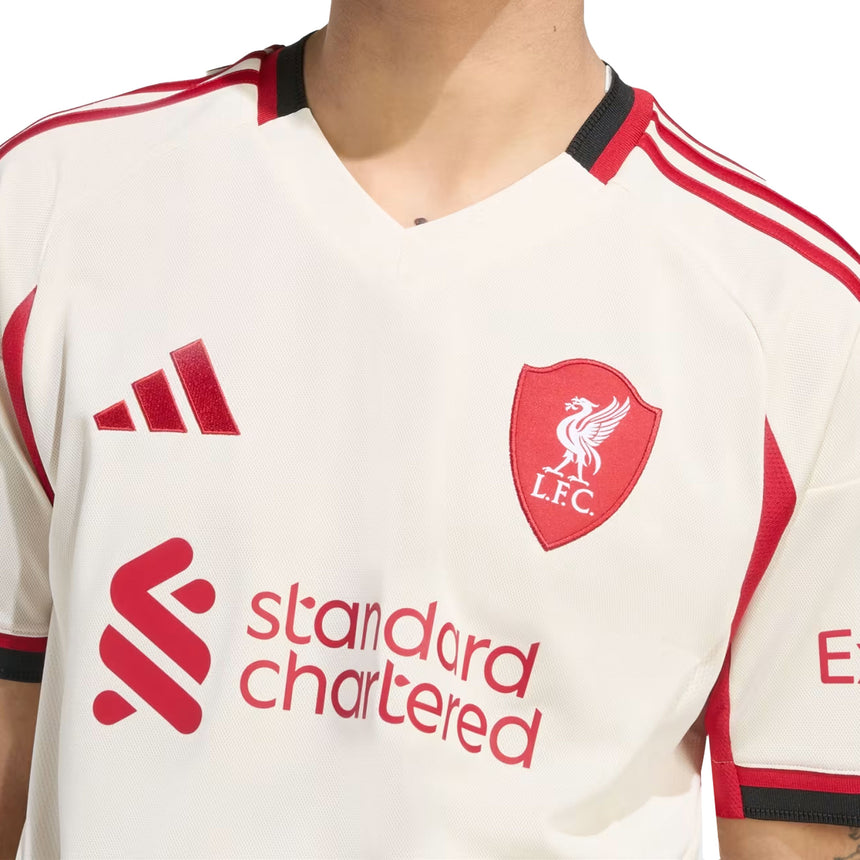 adidas Men's Liverpool 2025/26 Away Jersey Wonder White Crest