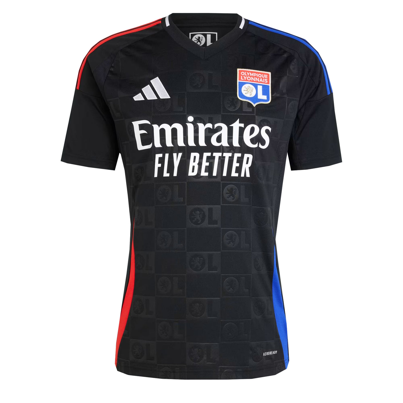 adidas Men's Lyon 2024/25 Away Jersey Black Front
