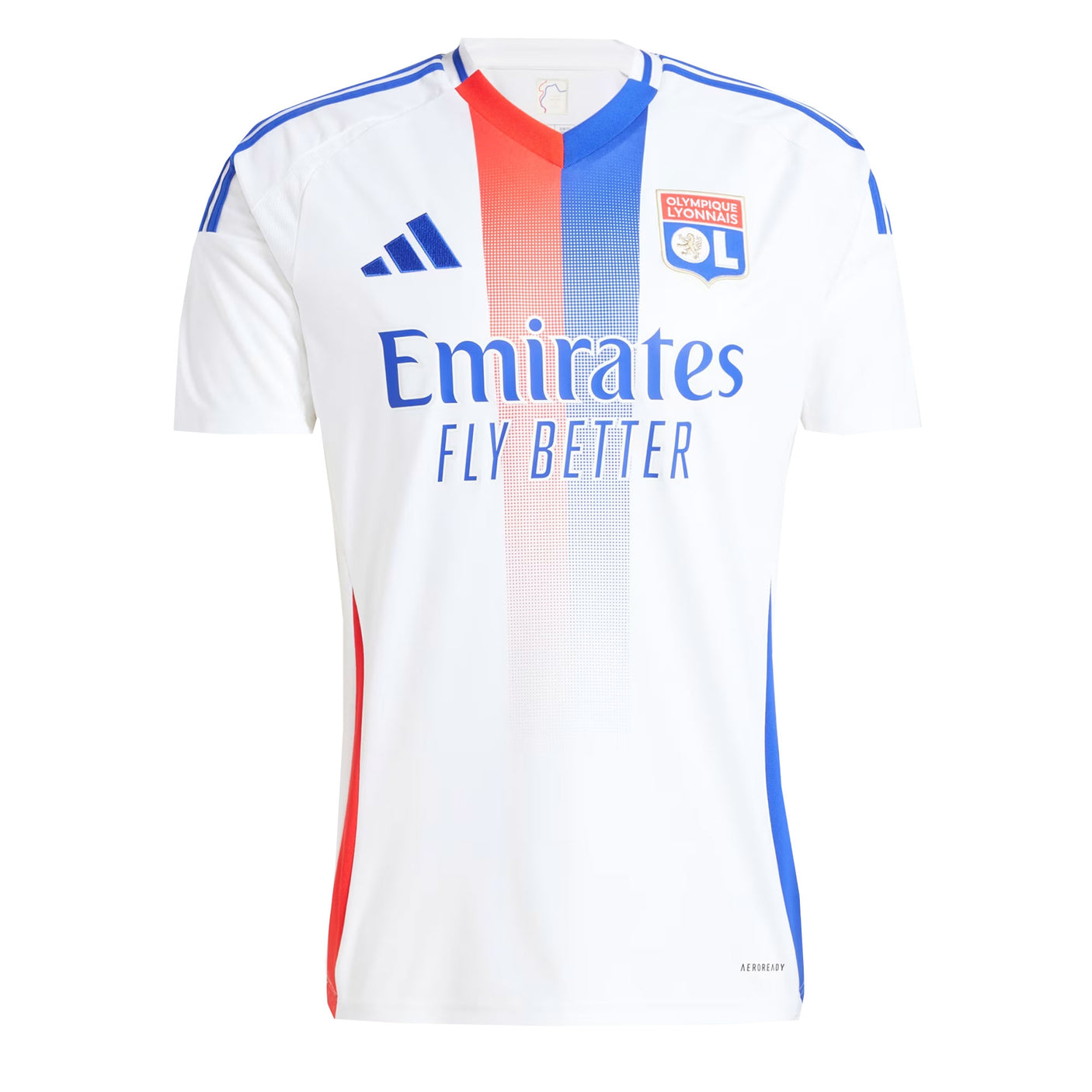 adidas Men's Lyon 2024/25 Home Jersey White/Red Front