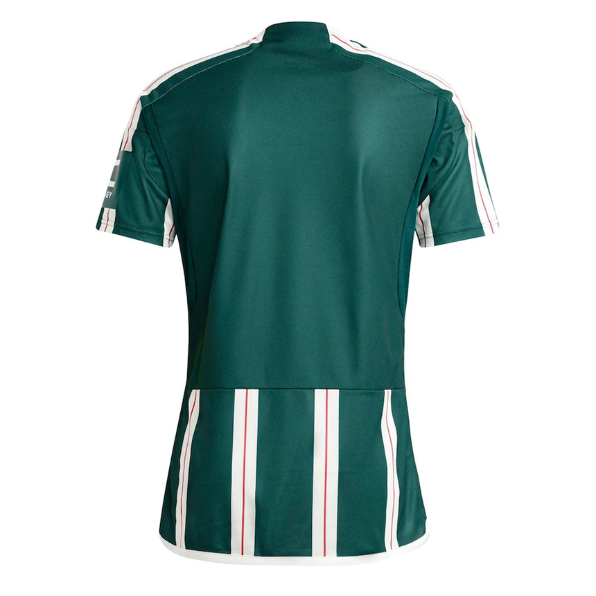 adidas Men's Manchester United 2023/24 Away Jersey White/Green Back