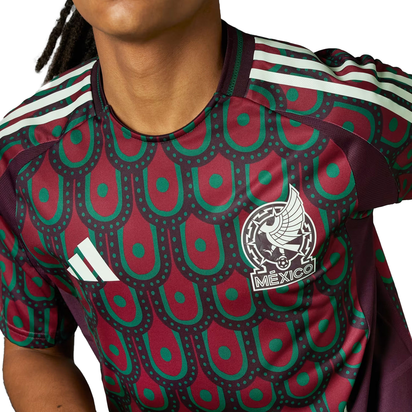 adidas Men's Mexico 2024/25 Authentic Home Jersey Multicolor Crest