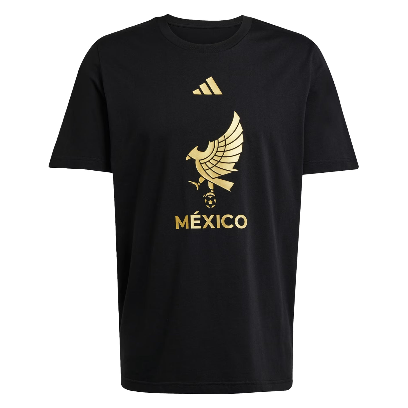 adidas Men's Mexico 2025/26 DNA Tee Black/Gold Front