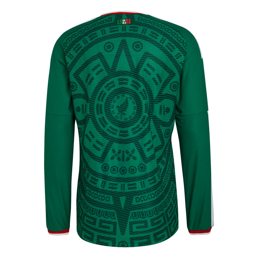 adidas Mexico Men's Authentic Home Long Sleeve 2026 Jersey
