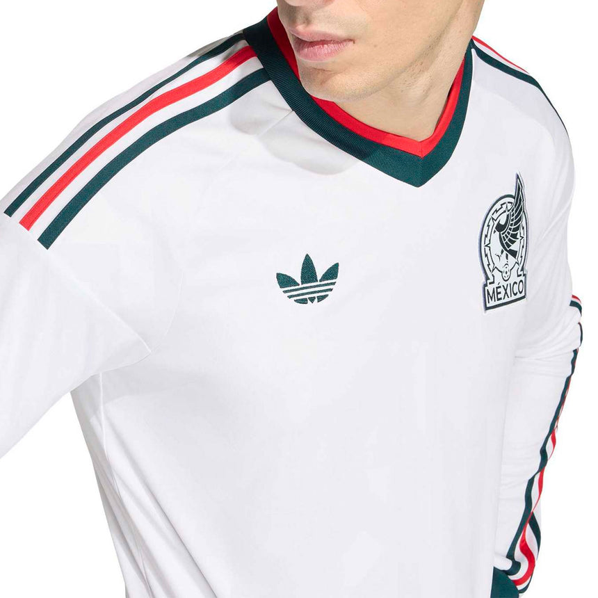 adidas Men's Mexico World Cup 2026 Away Long Sleeve Jersey White Crest