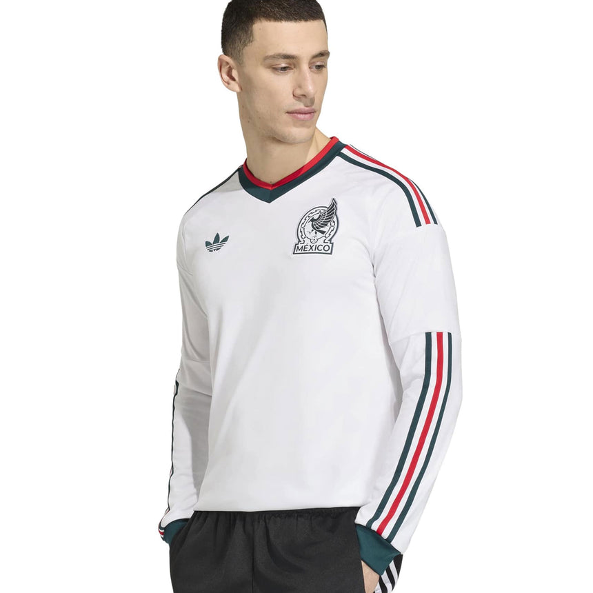 adidas Men's Mexico World Cup 2026 Away Long Sleeve Jersey White Model