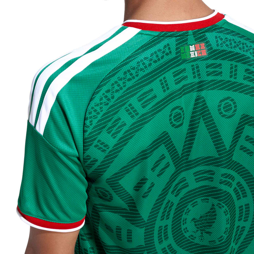 adidas Men's Mexico World Cup 2026 Home Jersey Green/White Sleeve