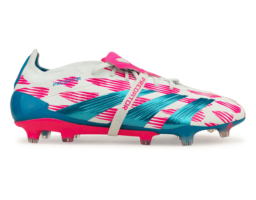 adidas Men's Predator Elite Foldover Tounge FG White/Blue/Pink