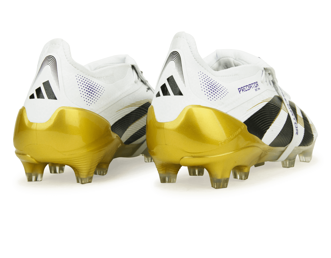 adidas Men's Predator Elite Foldover Tongue FG White/Black/Gold Heel