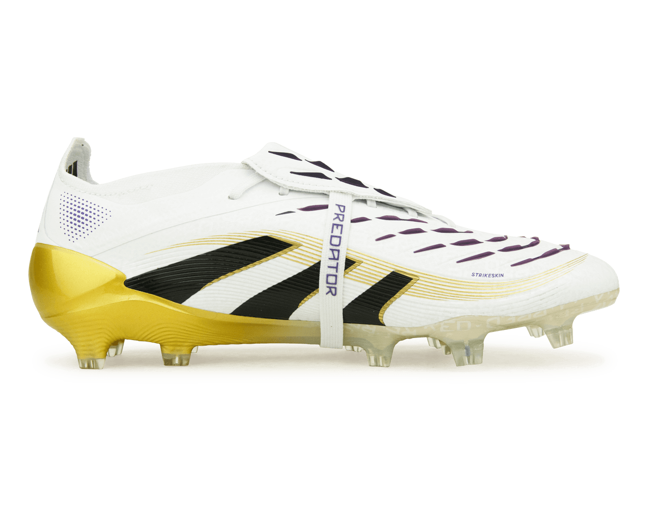 adidas Men's Predator Elite Foldover Tongue FG White/Black/Gold
