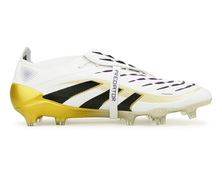 adidas Men's Predator Elite Foldover Tongue FG White/Black/Gold
