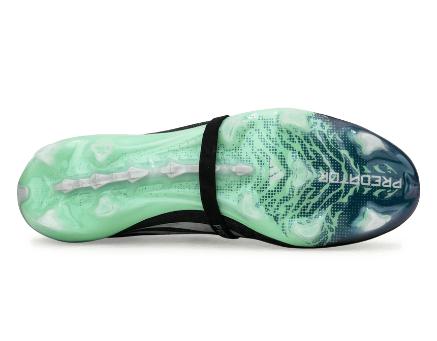 adidas Men's Predator Elite Fold-Over Tongue FG Black/Mint Bottom