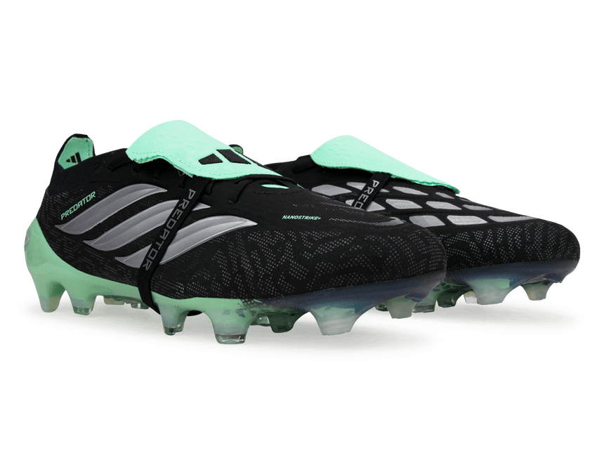 adidas Men's Predator Elite Fold-Over Tongue FG Black/Mint Pair