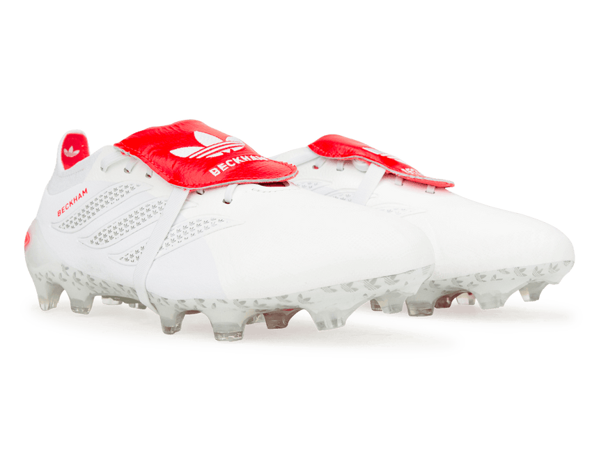 adidas Men's Predator Elite Fold-Over Tongue David Beckham FG White/Silver Pair