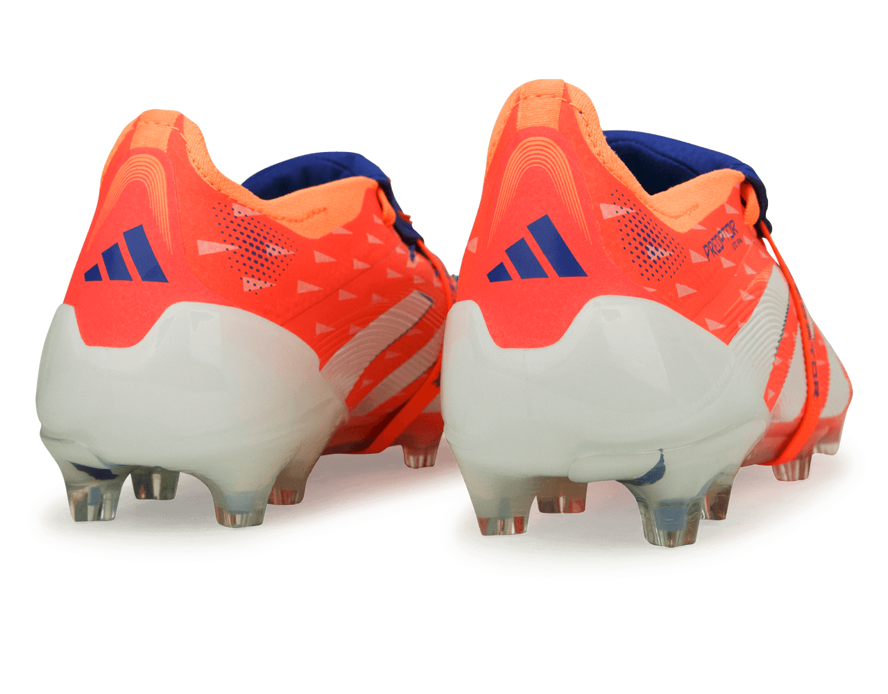 adidas Men's Predator Elite Foldover Tongue FG Orange/Lucid Blue Rear