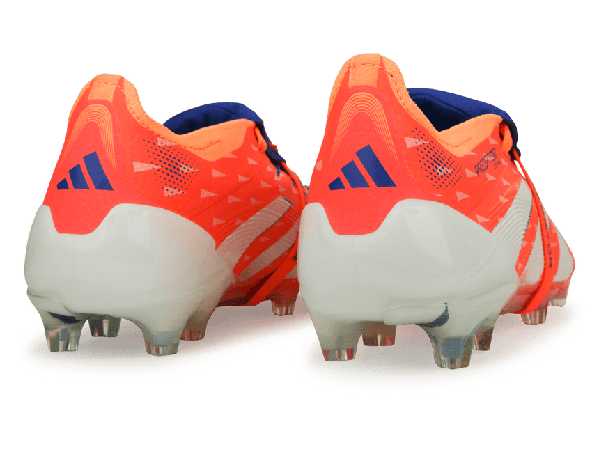adidas Men's Predator Elite Foldover Tongue FG Orange/Lucid Blue Rear