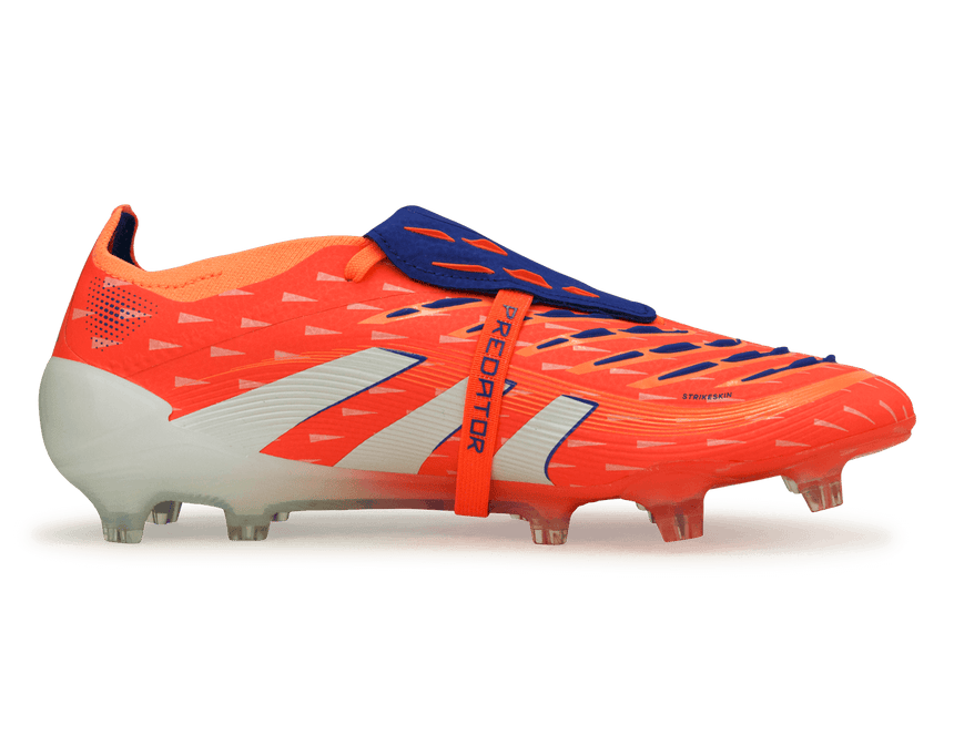 adidas Men's Predator Elite Foldover Tongue FG Orange/Lucid Blue Side