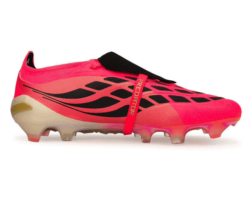 adidas Men's Predator Elite Fold-Over Tongue FG Soccer Cleats Solar Red/Black Side