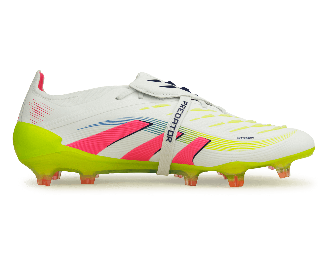 adidas Men's Predator Elite Foldover Tongue FG White/Pink/Lemon