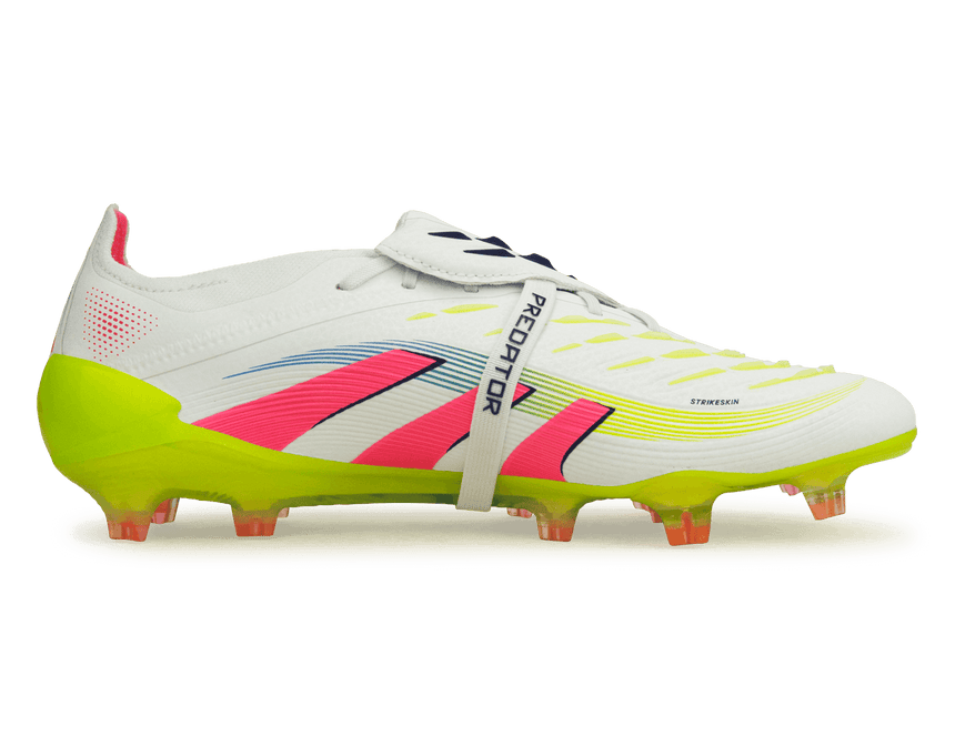 adidas Men's Predator Elite Fold-Over Tongue FG White/Pink/Lemon