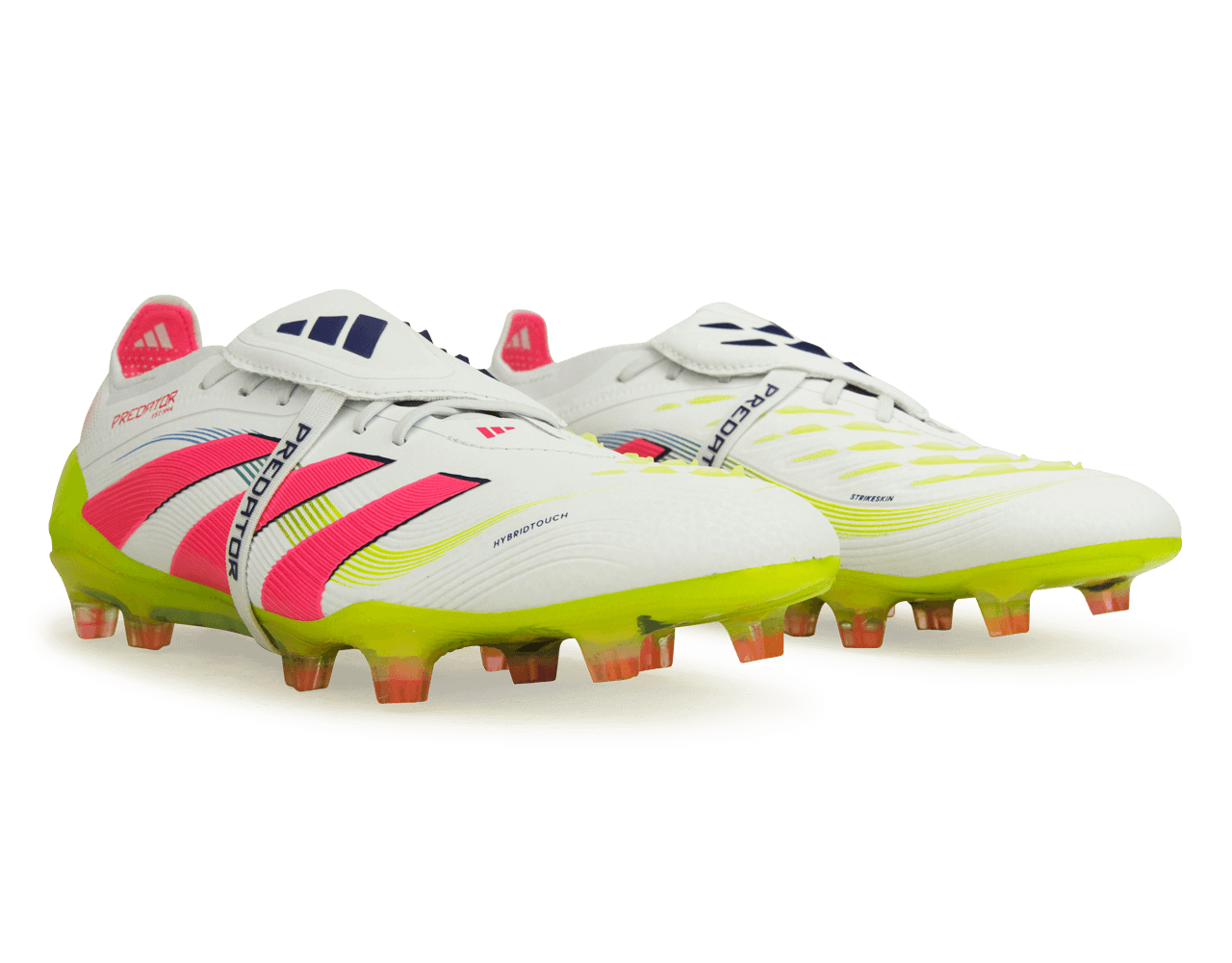 adidas Men's Predator Elite Foldover Tongue FG White/Pink/Lemon