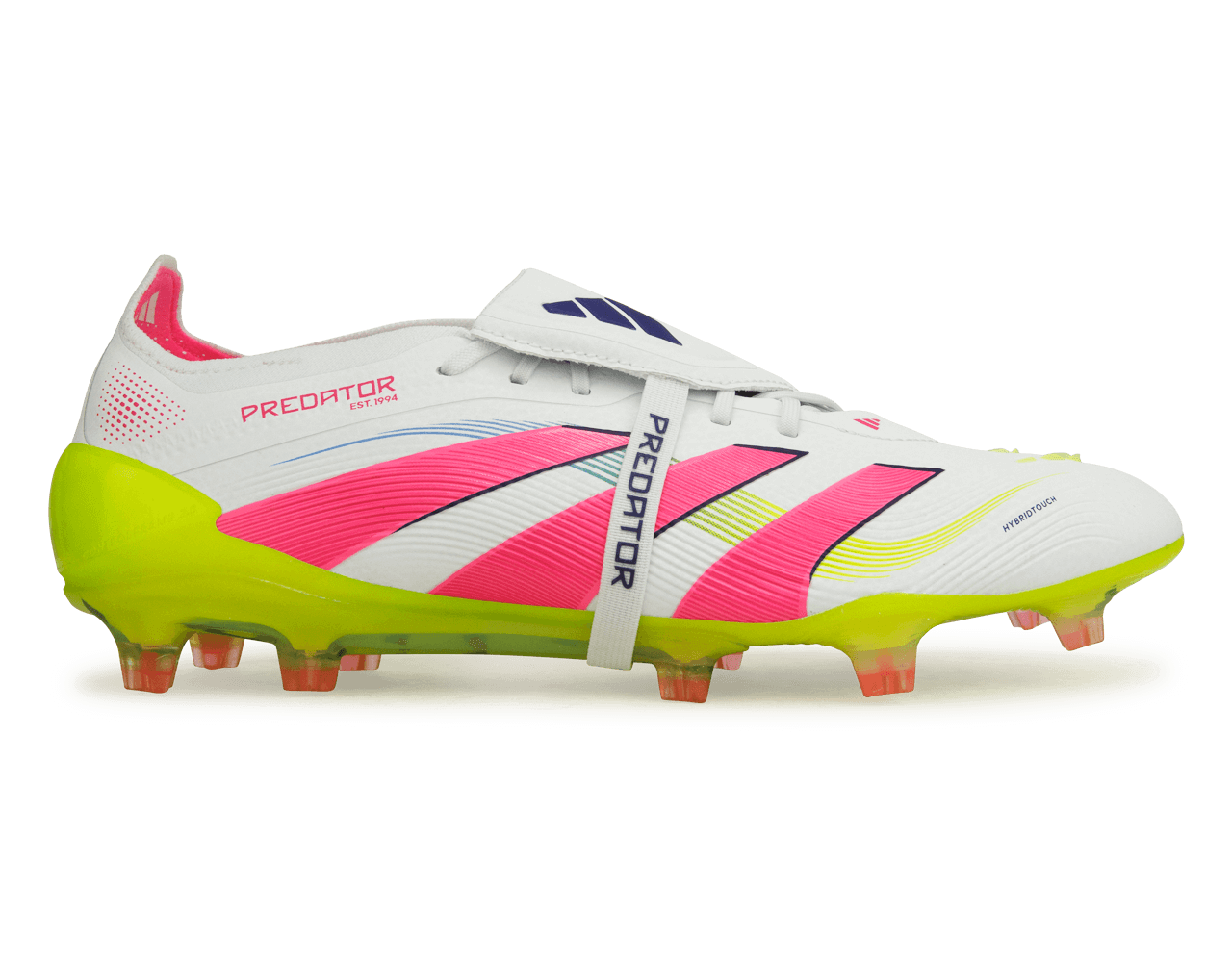 adidas Men's Predator Elite Foldover Tongue FG White/Pink/Lemon
