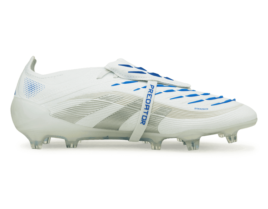 adidas Men's Predator Elite Foldover Tongue FG White/Silver/Royal Side