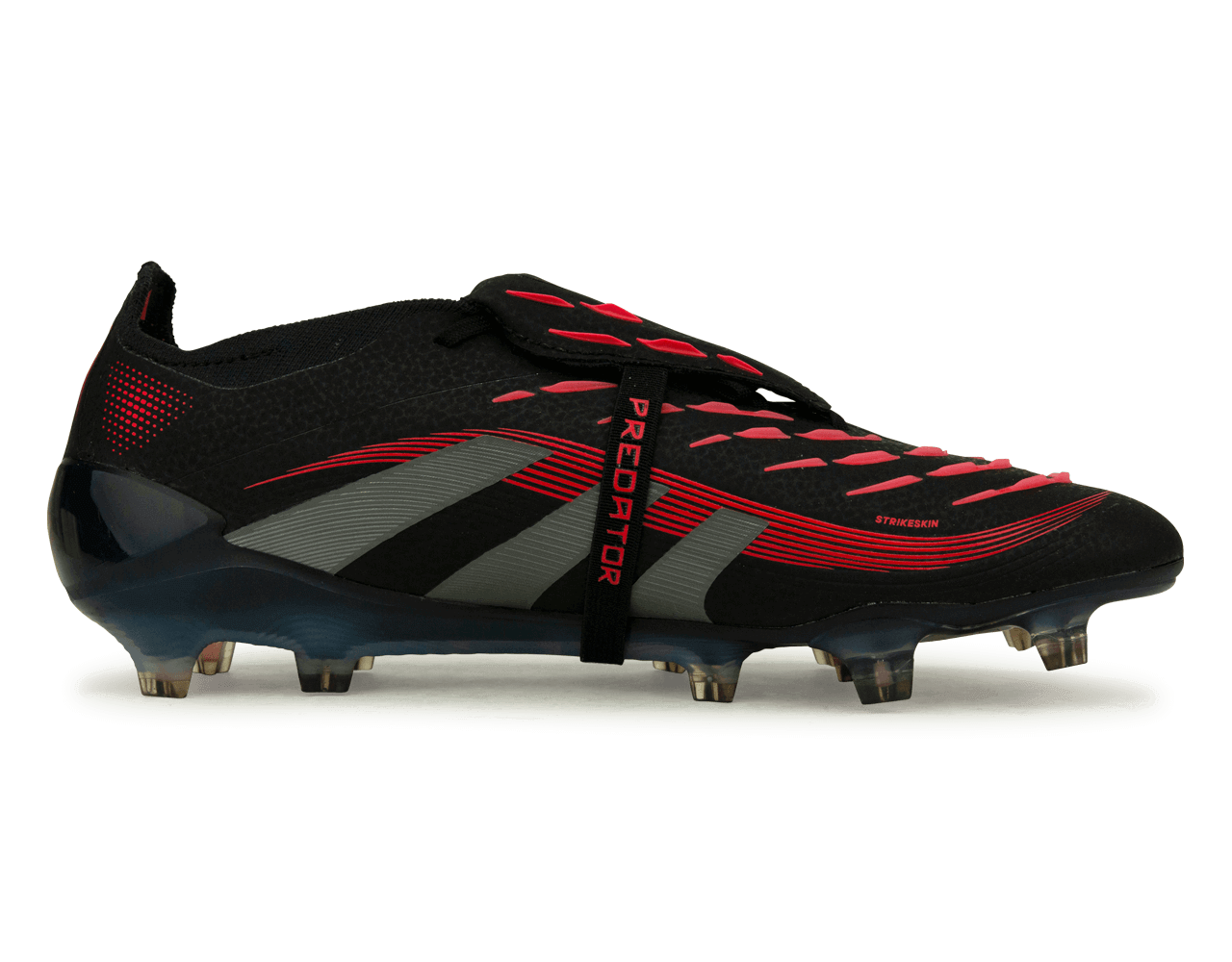 adidas Men's Predator Elite Foldover Tongue FG Black/Metallic/Red Side