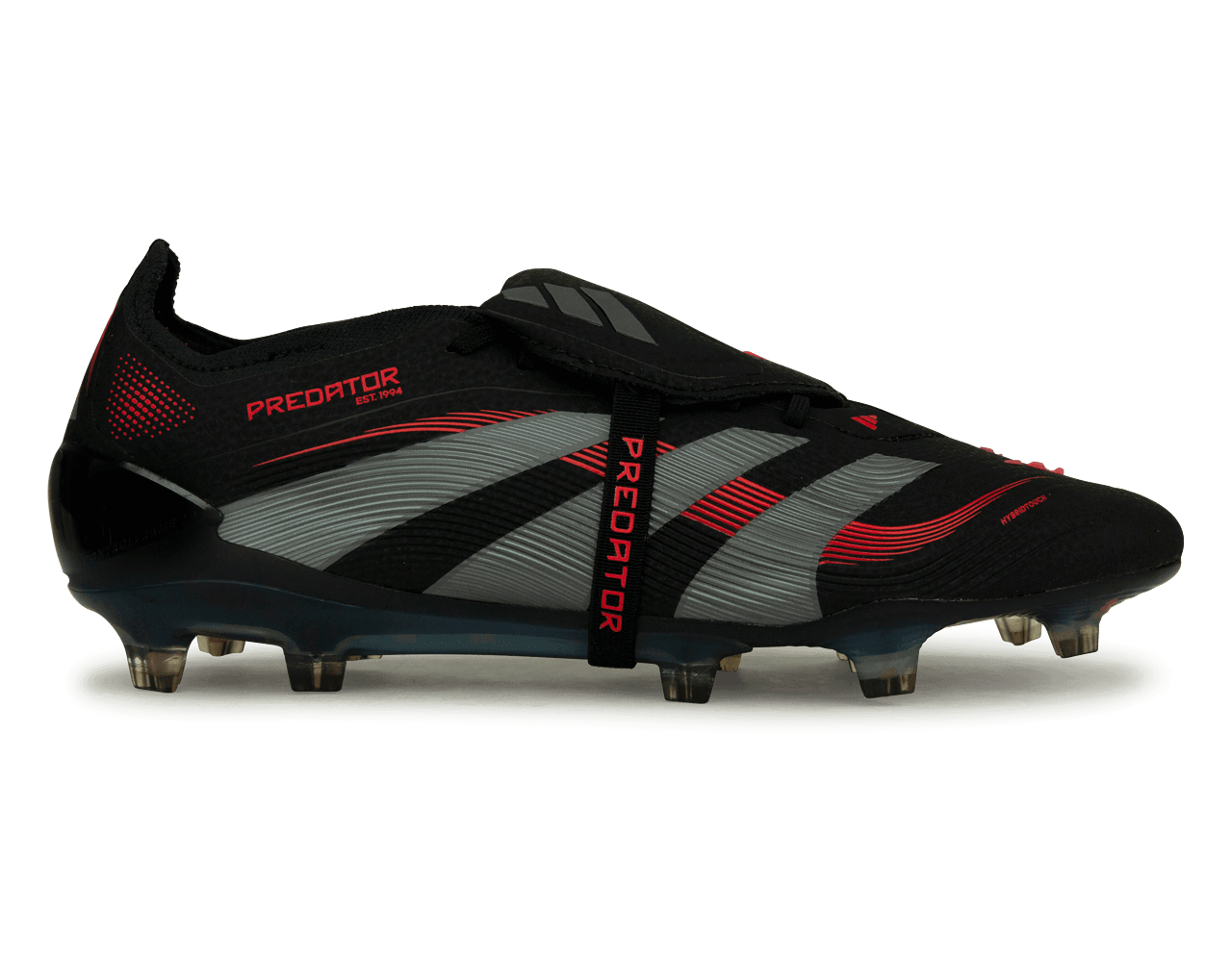 adidas Men's Predator Elite Foldover Tongue FG Black/Metallic/Red