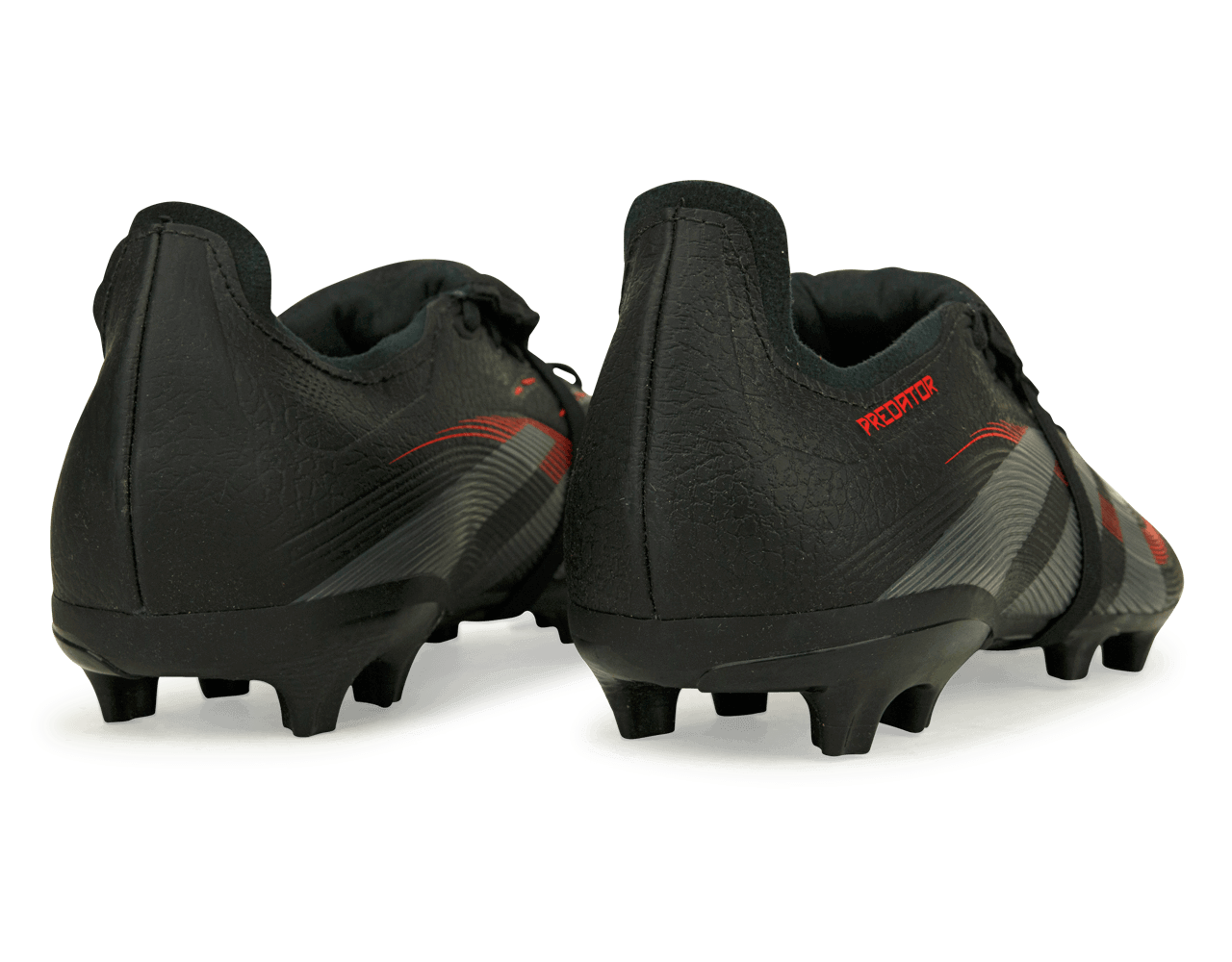 adidas Men's Predator League Foldover Tongue FG/MG Black/Metallic/Red Rear