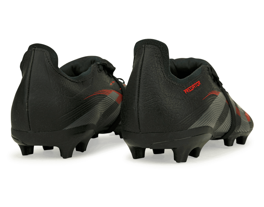 adidas Men's Predator League Foldover Tongue FG/MG Black/Metallic/Red Rear