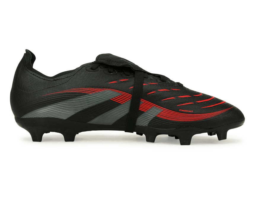 adidas Men's Predator League Foldover Tongue FG/MG Black/Metallic/Red Side