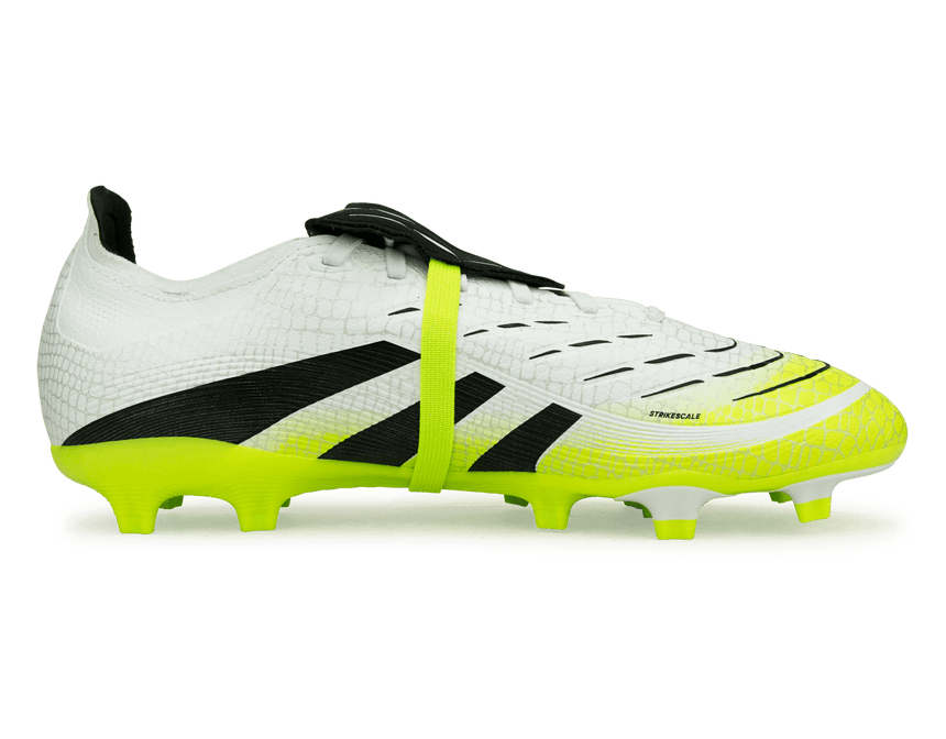 adidas Men's Predator League Foldover Tongue FG/MG White/Black/Green Side