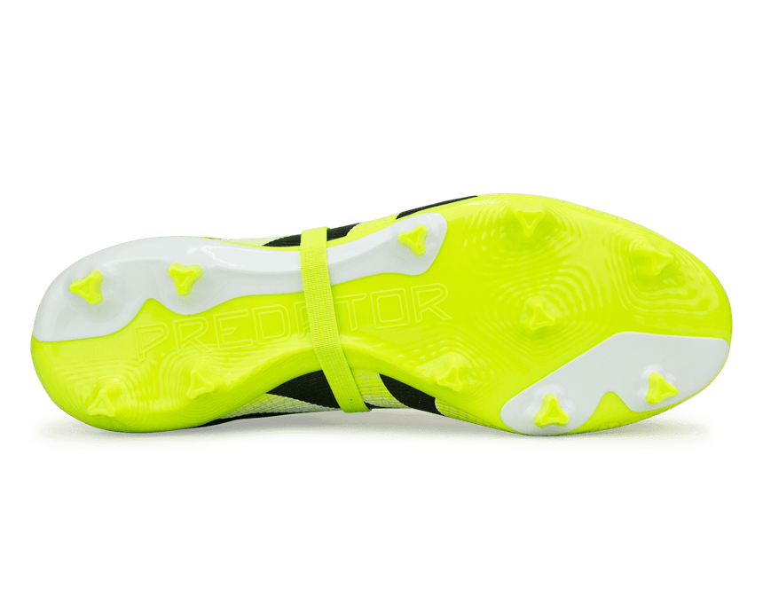 adidas Men's Predator League Foldover Tongue FG/MG White/Black/Green Sole