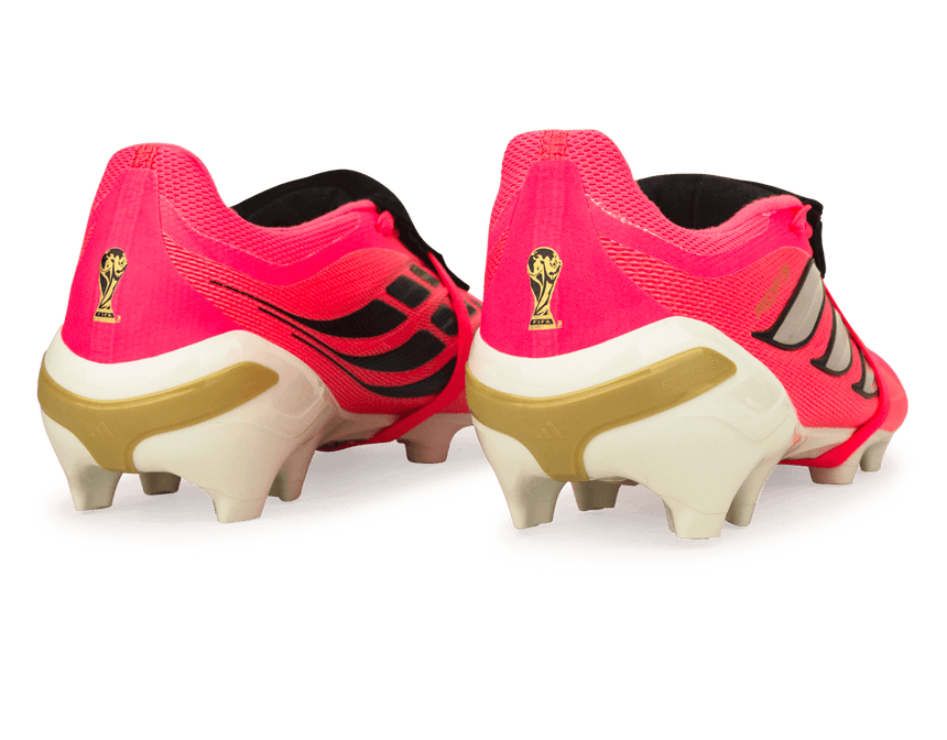 adidas Men's Predator League Fold-Over Tongue FG Soccer Cleats Pink/Black Heel